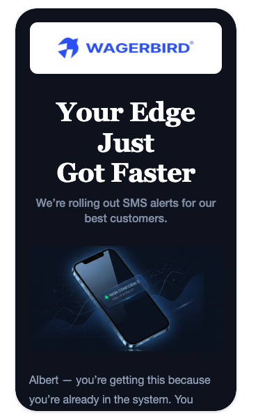 WagerBird Mobile Experience